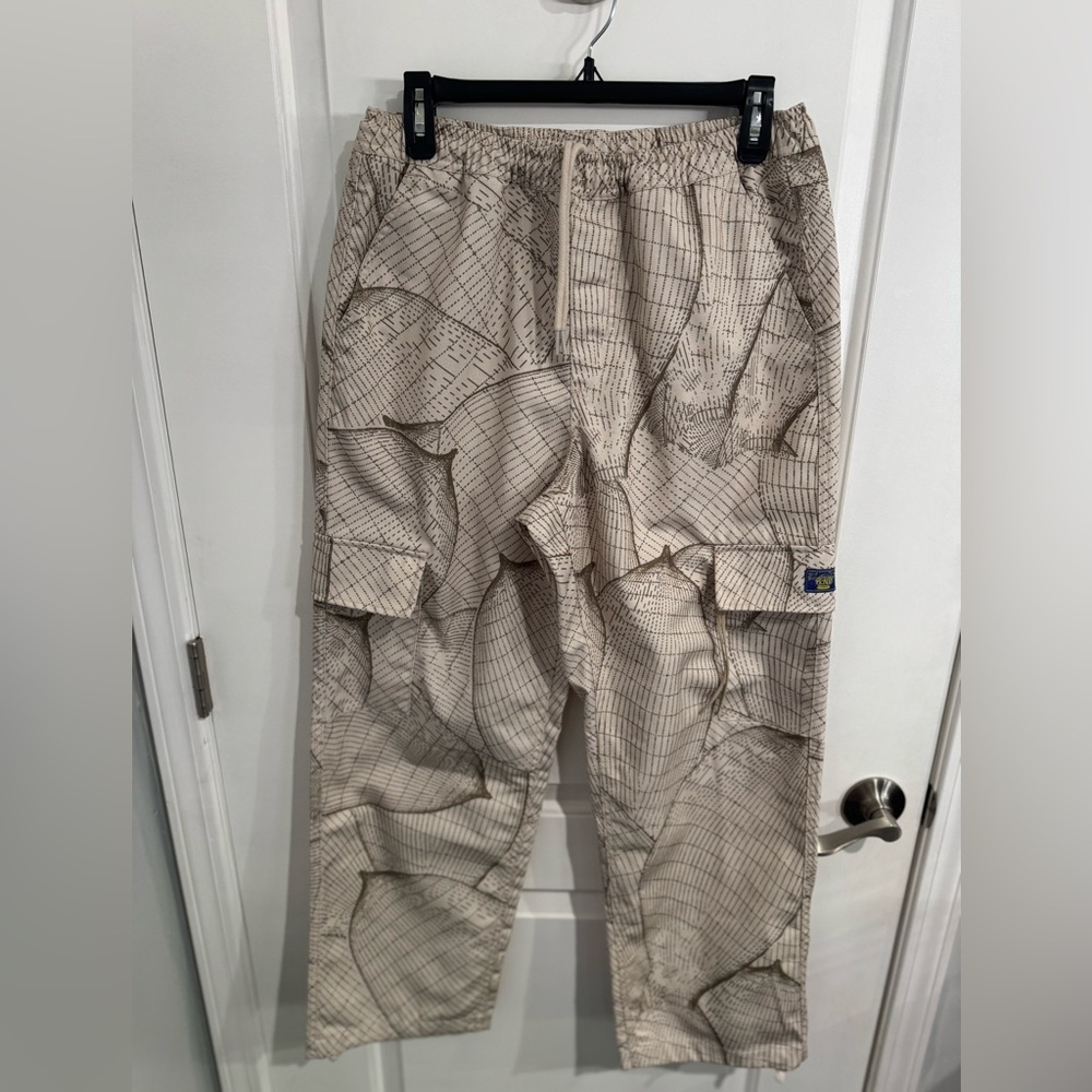 Retro Tan and Olive Cargo Pants for Men